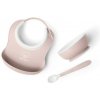 BabyBjorn set na kŕmenie 3 dílný,malý podbradník, miska a lyžička, pudrovo rúžový BabyBjorn set na kŕmenie 3 dílný,malý podbradník, miska a lyžička, pudrovo rúžový