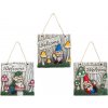 Gardera Závesná plaketa trpaslík welcome, 15 x 15 cm; MIX Gardera Závesná plaketa trpaslík welcome, 15 x 15 cm; MIX