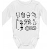 Climbing Wall Gear Body dojčenské s dlhým rukávom biele