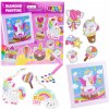 LEAN Toys diamantová mozaika prívesky s jednorožcami farebné 25149