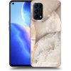 Picasee silikónový čierny obal pre OPPO Reno 5 5G - Cream marble Picasee silikónový čierny obal pre OPPO Reno 5 5G - Cream marble