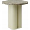 Normann Copenhagen Stolík Dit, light green travertine silver Normann Copenhagen Stolík Dit, light green travertine silver