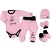 Baby Nellys dojčenský komplet 5 ks, elementárny, ružový veľkosť 62 Baby Nellys dojčenský komplet 5 ks, elementárny, ružový veľkosť 62