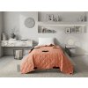 Textilomanie Letná prikrývka HEARTIX oranžová 140x200