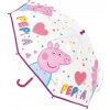 Perletti 75107 Peppa pig deštník dětský průhledný růžový