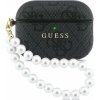 Guess PU 4G Classic Logo Pearl Strap Púzdro pre AirPods 3 Pro čierne 57983128157 Guess PU 4G Classic Logo Pearl Strap Púzdro pre AirPods 3 Pro čierne 57983128157