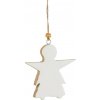 J-Line by Jolipa Biely drevený závesný anjel - 9*2*9 cm - J-Line by Jolipa J-Line by Jolipa Biely drevený závesný anjel - 9*2*9 cm - J-Line by Jolipa