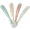 Prvé tréningové lyžičky First Age Silicone Spoons Natural Set Beaba zo silikónu na samostatné jedenie 4 kusy od 4 mes Prvé tréningové lyžičky First Age Silicone Spoons Natural Set Beaba zo silikónu na samostatné jedenie 4 kusy od 4 mes