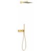 Tres B-System sprchová súprava podomietková s termostatom s dažďovou sprchou zlatá 30725204OM Tres B-System sprchová súprava podomietková s termostatom s dažďovou sprchou zlatá 30725204OM