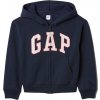 Dievčenská mikina GAP, V-BAS HERITAGE FZ tmavo modrá,biela,ružová XS Dievčenská mikina GAP, V-BAS HERITAGE FZ tmavo modrá,biela,ružová XS