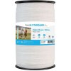 Páska na elektrický ohradník, šírka 20 mm, biela, dĺžka 200 m