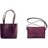 Eggo dámsky akčný set kožená kabelka a listová kabelka Tmavo fialová Eggo dámsky akčný set kožená kabelka a listová kabelka Tmavo fialová