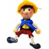 Drevená figúrka na pružinke - Pinocchio v žltom klobúku Drevená figúrka na pružinke - Pinocchio v žltom klobúku