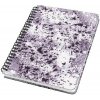 SIGEL Jolie Špirálový zošit 162x215 mm bodkovaný 60 listov tvrdá obálka Violet Marble