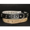 Palkar obojok z kože hladenice pre psov zdobený hrotmi 75 cm x 30 mm čierny Palkar obojok z kože hladenice pre psov zdobený hrotmi 75 cm x 30 mm čierny