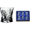 Onte Crystal Bohemia Crystal ručne brúsené poháre na destiláty Quadro Mašle 6 x 55 ml