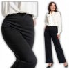 Moraj elegantné dámske nohavice jednoduché dlhé čierne