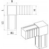 Plastová spojka - rohový kus do profilu 30 x 30 x 2 mm Plastová spojka - rohový kus do profilu 30 x 30 x 2 mm