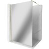 Mexen Kioto sprchová stena Walk-in 120 x 200 cm, zrkadlo 8 mm, zlatá - 800-120-101-50-50 Mexen Kioto sprchová stena Walk-in 120 x 200 cm, zrkadlo 8 mm, zlatá - 800-120-101-50-50