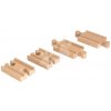 Brio Mini Straight Track Pack 4 mini koľajnice dĺžka 5,4 cm BRIO3930