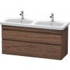 Duravit DuraStyle skrinka 123x44.8x61 cm závesná kúpeľňová skrinka pod umývadlo orech DS649802121 Duravit DuraStyle skrinka 123x44.8x61 cm závesná kúpeľňová skrinka pod umývadlo orech DS649802121
