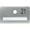 SOLIDO dveřní jmenovka bez kukátka, otvor o 14, hliník sříbrný elox,gravír. č.21 SOLIDO dveřní jmenovka bez kukátka, otvor o 14, hliník sříbrný elox,gravír. č.21