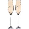 Diamante Silhouette Amber poháre na sekt 2 x 210 ml