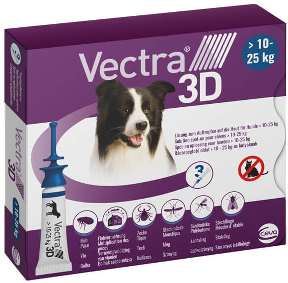 Vectra 3D dog M 10-25 kg 3 x 3,6 ml