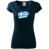 Grécko vlajka - Dámske tričko Pure - XL ( Tmavomodrá (veľmi tmavá - skoro čierna) ) Grécko vlajka - Dámske tričko Pure - XL ( Tmavomodrá (veľmi tmavá - skoro čierna) )