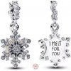 Charm Sterlingové stříbro 925 Sněhová Vločka - I Melt For You, Symbol Lásky a Zimy, přívěsek na náramek vánoce Charm Sterlingové stříbro 925 Sněhová Vločka - I Melt For You, Symbol Lásky a Zimy, přívěsek na náramek vánoce
