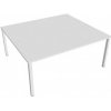 Pracovný stôl Uni, zdvojený, 180x75,5x160 cm, biela/biela Pracovný stôl Uni, zdvojený, 180x75,5x160 cm, biela/biela
