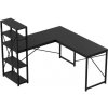 Rohový pracovný stôl s policami Leader 5.9 čierny Rohový pracovný stôl s policami Leader 5.9 čierny
