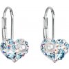 MSPERK Strieborné dievčenské náušnice tvar srdca so Swarovski crystals Ag 925/1000 MSPERK Strieborné dievčenské náušnice tvar srdca so Swarovski crystals Ag 925/1000