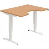 Pracovný stôl Motion Ergo, ZO, 3S, 120x61-128x90 cm, buk/biely Pracovný stôl Motion Ergo, ZO, 3S, 120x61-128x90 cm, buk/biely