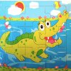 Drevené puzzle Krokodíl 9 dielikov Drevené puzzle Krokodíl 9 dielikov