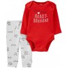 CARTER'S Set 2dielny tepláky, body dl. rukáv Red Words chlapec NB/ veľ. 56 CARTER'S Set 2dielny tepláky, body dl. rukáv Red Words chlapec NB/ veľ. 56