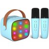 PRENOSNÝ KARAOKE SET BT + 2 MIKROFÓNY S LED, ABS 90.4*65*75.5MM, MODRÝ PRENOSNÝ KARAOKE SET BT + 2 MIKROFÓNY S LED, ABS 90.4*65*75.5MM, MODRÝ