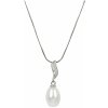 JwL Luxury Pearls Strieborný náhrdelník s perlou a zirkónmi JL0200 (retiazka, prívesok) JwL Luxury Pearls Strieborný náhrdelník s perlou a zirkónmi JL0200 (retiazka, prívesok)