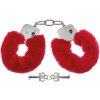 MFH Putá s červeným plyšovým poťahom, 2 kľúče, chróm MFH Putá s červeným plyšovým poťahom, 2 kľúče, chróm