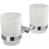 AQUALINE - SAMBA dvojitý držiak pohárov, mliečne sklo, chróm SB105 AQUALINE - SAMBA dvojitý držiak pohárov, mliečne sklo, chróm SB105