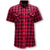 Košeľa pánska Erik and Sons Skovhugger 1/2 - červená-čierna, L Košeľa pánska Erik and Sons Skovhugger 1/2 - červená-čierna, L