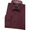 Pánska košeľa slim vo farbe bordó dlhý rukáv - 182 Pánska košeľa slim vo farbe bordó dlhý rukáv - 182