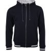James & Nicholson (Daiber) Pánska mikina na zips s kapucňou Club JN776 - Tmavomodrá / biela | 3XL James & Nicholson (Daiber) Pánska mikina na zips s kapucňou Club JN776 - Tmavomodrá / biela | 3XL