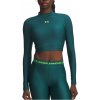 Under Armour | Under Armour HeatGear Crop Mock Women LS | zelená| M Under Armour | Under Armour HeatGear Crop Mock Women LS | zelená| M