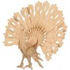 Woodcraft Drevené 3D puzzle páv Woodcraft Drevené 3D puzzle páv