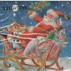 Ambiente Europe BV Servítky Santa na saniach 33x33cm