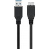 Kábel USB 3.2 Gen 1, A-MICRO-B(3.0) M/M 3m, 5Gbps, čierny Kábel USB 3.2 Gen 1, A-MICRO-B(3.0) M/M 3m, 5Gbps, čierny