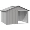 vidaXL Búda pre psa sivá 116,5x103x81,5 cm pozinkovaná oceľ vidaXL Búda pre psa sivá 116,5x103x81,5 cm pozinkovaná oceľ