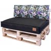Golden Garden Paletové sedenie GG59 - podsedák a vankúš 120cm x 80cm x 15cm penový granulát čierna vzor kvety 1 Golden Garden Paletové sedenie GG59 - podsedák a vankúš 120cm x 80cm x 15cm penový granulát čierna vzor kvety 1