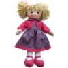 Bábika handrová 50 cm fialové šatôčky Bábika handrová 50 cm fialové šatôčky
